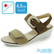 ラベリータ （ブレシア・Brecia）no.2293／ベージュ／ミュールサンダル／4.5cmヒール／Laverita