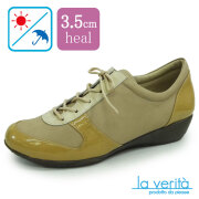 ラベリータ（モデナ・ Modena ）no.2165／ベージュ／スニーカー／3.5cmヒール／Laverita　