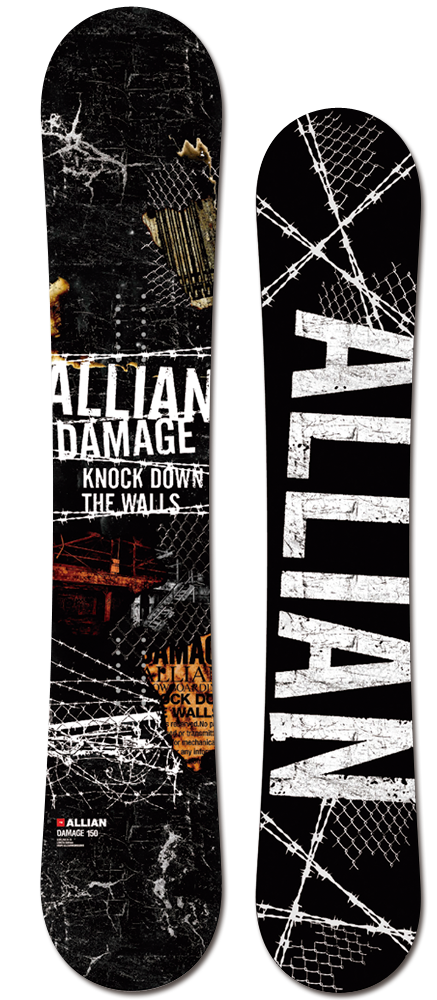 48時間セール★各サイズ1本限定★大特価★アライアン（ALLIAN）【DAMAGE】 14-15 スノーボード 2015年