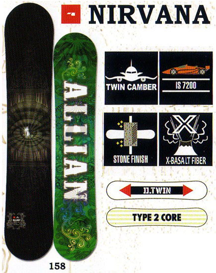 ★本数限定大特価★アライアン（ALLIAN）スノーボード 板【NIRVANA 151cm＆154cm 限定】12-13モデル