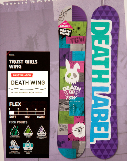 デスレーベル（DEATH LABEL）【TRUST GIRLS WING】トラストガールズ ウィング 12-13 スノーボード 2013年モデル