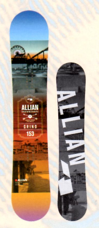 スーパーセール!各1本限定★人気モデル★アライアン（ALLIAN）【GRIND】 15-16 スノーボード