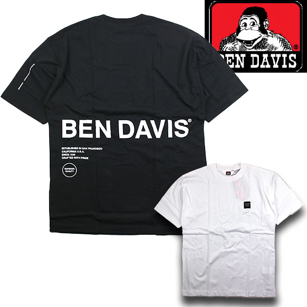 ベンデイビス Tシャツ メンズ 半袖 BEN DAVIS Industrial Logo Tee C-1580044 ビッグシルエット オーバーサイズ バックプリント ロゴT