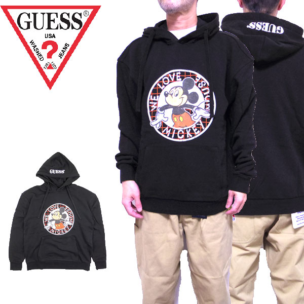 ゲス/GUESS/ミッキー/ディズニー/コラボ/パーカー/スウェット/メンズ