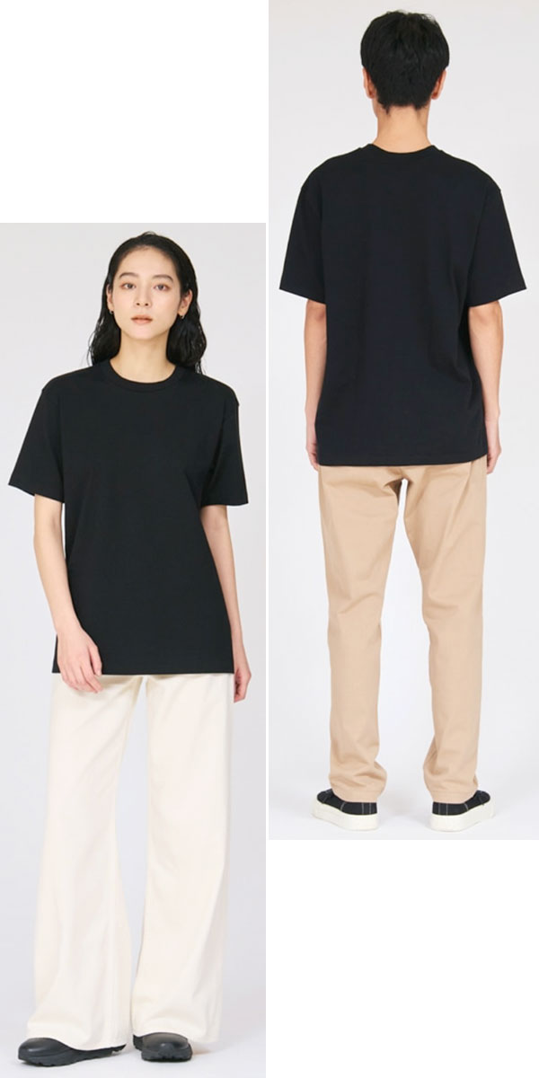 ヘインズ Tシャツ Hanes T-SHIRTS KURO クルーネックメンズ レディース 半袖 黒T HM1-D202 日本企画 無地 厚手 パックT