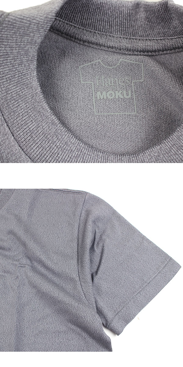 Hanes Tシャツ メンズ 半袖 ヘインズ MOKU クルーネックTシャツ HM1-D203 杢グレー 無地 厚手