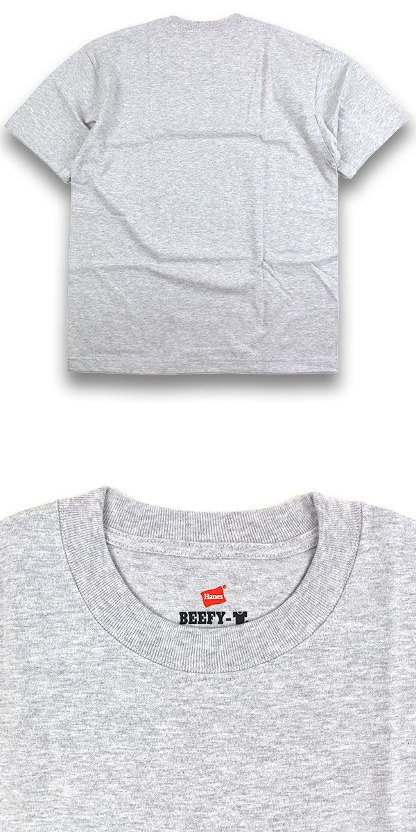 Hanes ヘインズ BEEFY-T ポケットTシャツ H5190 メンズ 半袖 Tシャツ 厚手 ヘビーウェイト 無地 クルーネック USA アメカジ