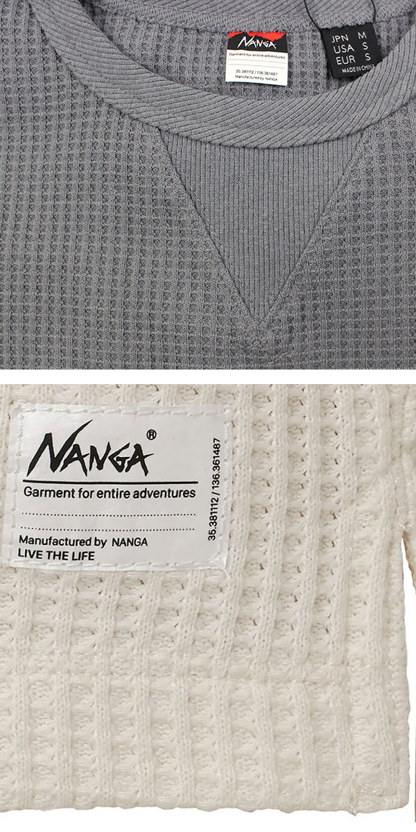 ナンガ ロンt ワッフル Tシャツ 長袖