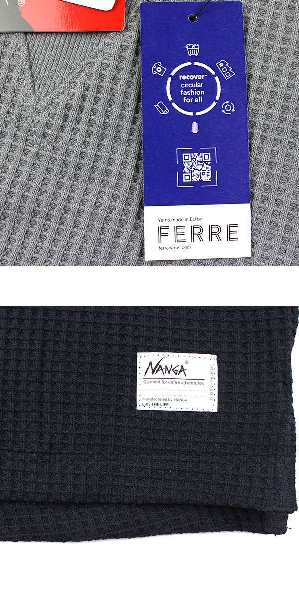 ナンガ ロンt ワッフル Tシャツ 長袖