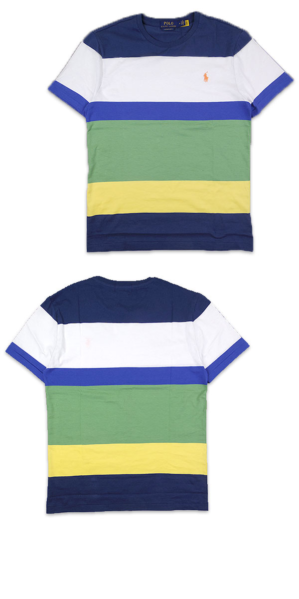 ラルフローレン Tシャツ メンズ 半袖 ボーダー Custom Slim Fit
