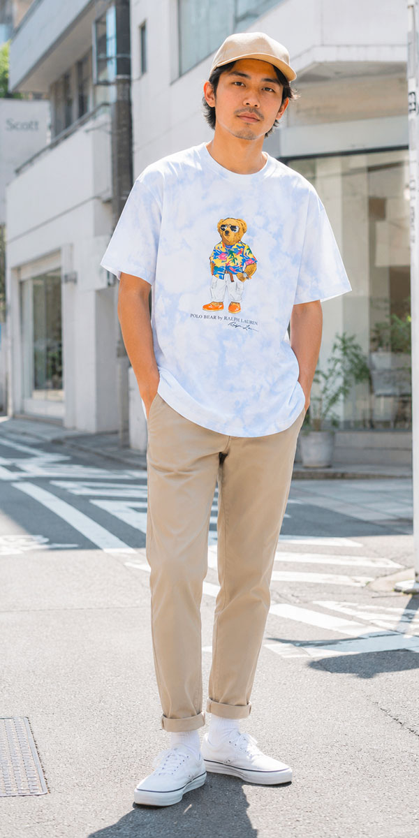 ラルフローレン Tシャツ メンズ 半袖 ポロベア Ralph Lauren POLO BEAR タイダイ アロハ