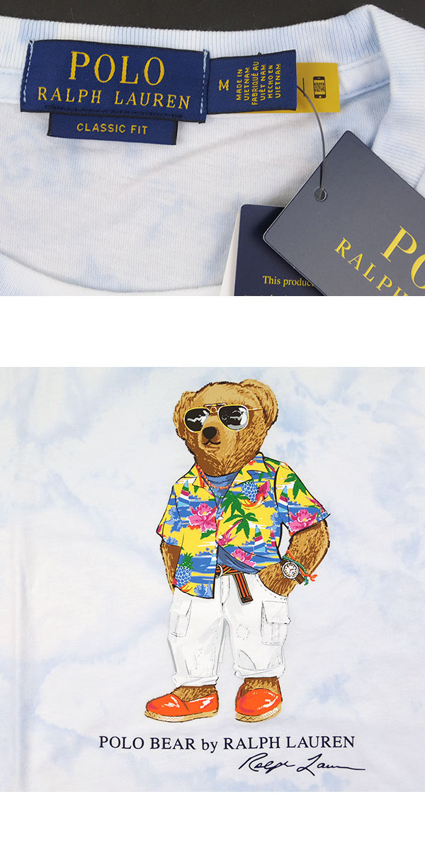 ラルフローレン Tシャツ メンズ 半袖 ポロベア Ralph Lauren POLO BEAR タイダイ アロハ