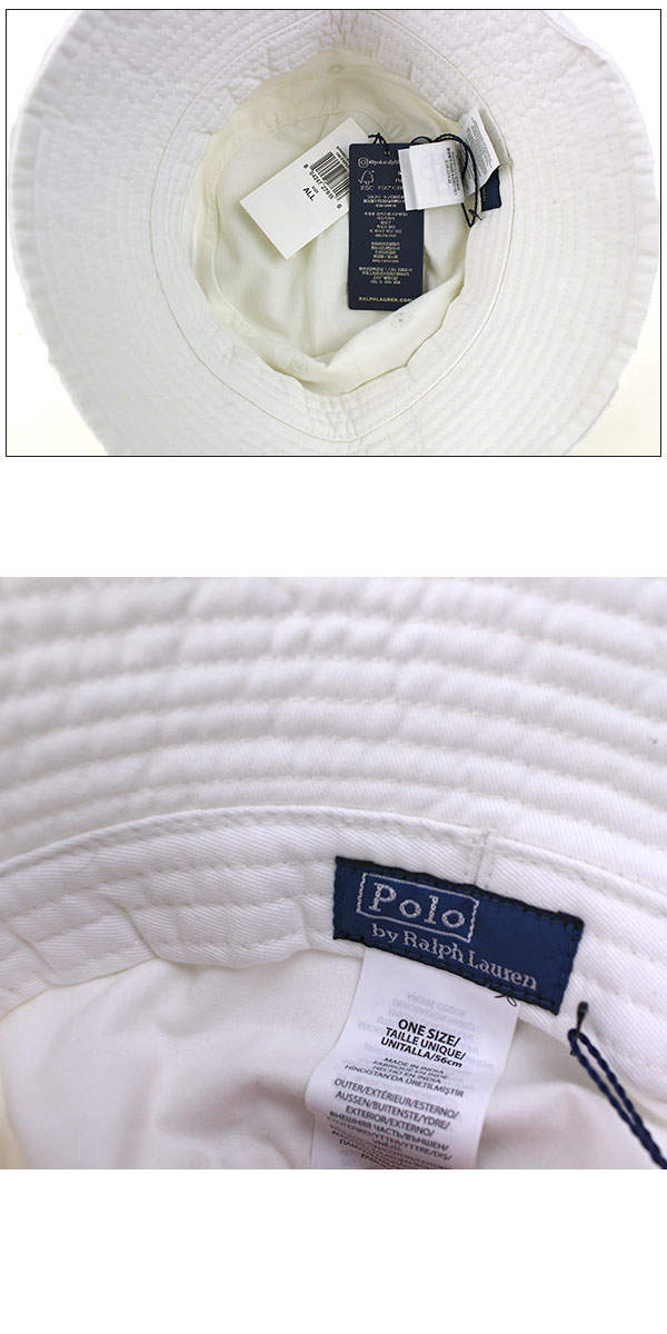 ラルフローレン ポロベア ハット レディース Polo Bear Bucket Hat WT0169 帽子 バケハ 白