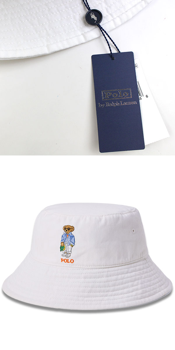 ラルフローレン ポロベア ハット レディース Polo Bear Bucket Hat WT0169 帽子 バケハ 白
