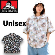BEN DAVIS ベンデイビス 半袖 シャツ TOURIST メンズ オープンカラー 開襟 総柄 アロハ オーバーサイズ ゴリラ ND-26580015 国内正規品
