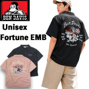 ベンデイビス 開襟シャツ メンズ 半袖 オープンカラーシャツ BEN DAVIS FORTUNE EMB 刺繍 ゴリラ ワーク ND-26580014