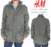 【H&M】エイチ＆エム【"L.O.G.G" M65 type MILLITARY Cotton SHIRT  JACKET】ミリタリー　シャツ　ジャケット