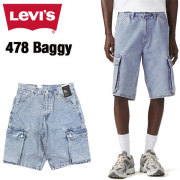 リーバイス デニム ハーフパンツ ジーンズ ワイド バギー