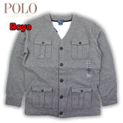 ラルフローレン カーディガン スウェット ボーイズ RALPH LAUREN メンズ対応 裏起毛 ミリタリー セール