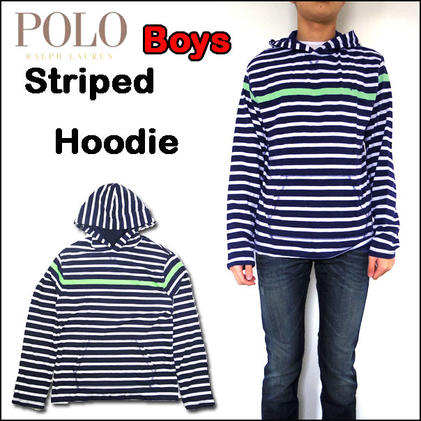 ラルフローレン ロンT キッズ tシャツ 長袖 パーカー BOYS STRIPED HOODIE Ralph Lauren セール