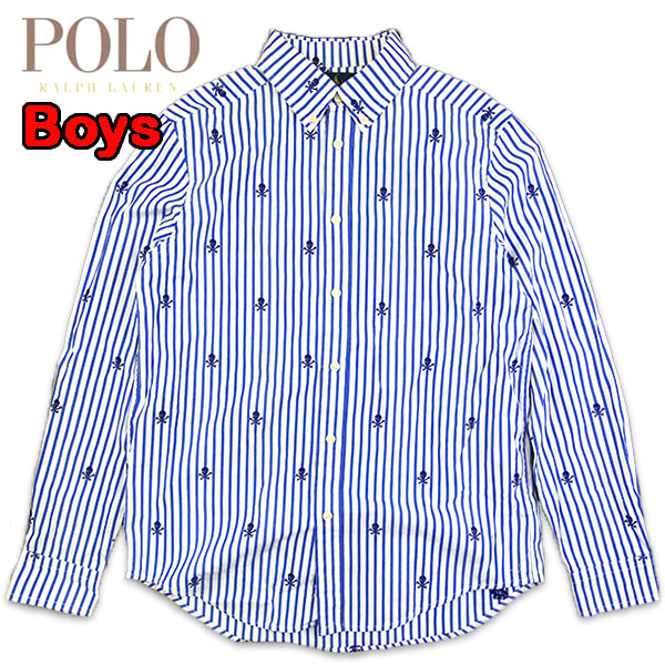 ラルフローレン キッズ 長袖 シャツ Ralph Lauren BOYS STRIPE BD SHIRT ストライプ ボーイズ