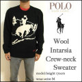 Ralph Lauren/���ե�����󡡥��/�����롡���ǥ��������롼�ͥå�����������/Wool Intarsia Crew-neck Sweater/�˥å�