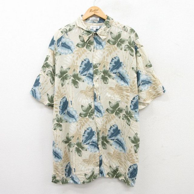 古着通販 XL☆古着 ピエールカルダン 半袖 ブランド ハワイアン