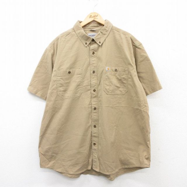 カーハート半袖シャツ オーバーサイズ】Carhartt カーハート 半袖 チェックシャツ 2XL