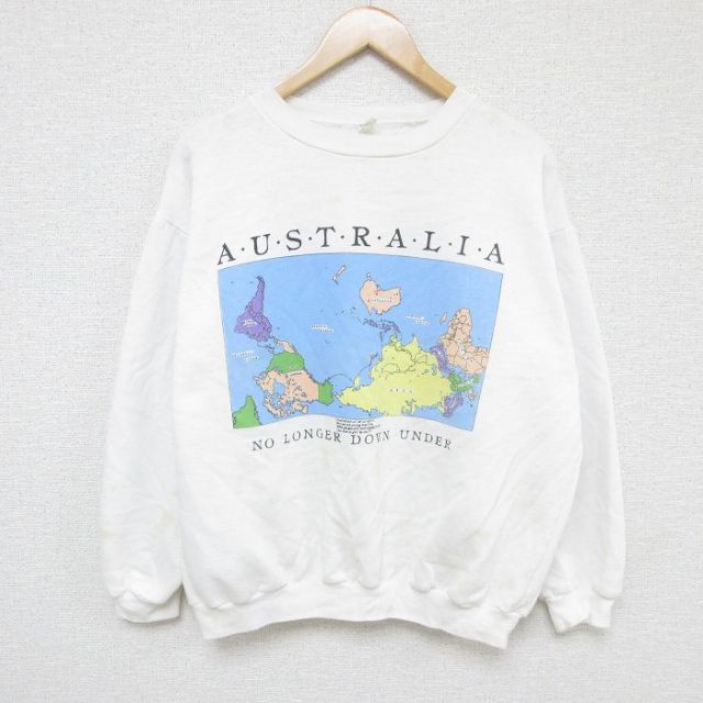 古着通販 L☆古着 長袖 スウェット メンズ 00年代 00s 地図