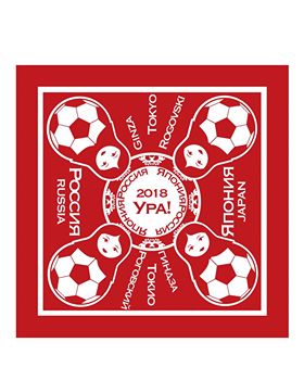 【送料込み】オリジナルバンダナ「マトリョーシカ×サッカー2018」