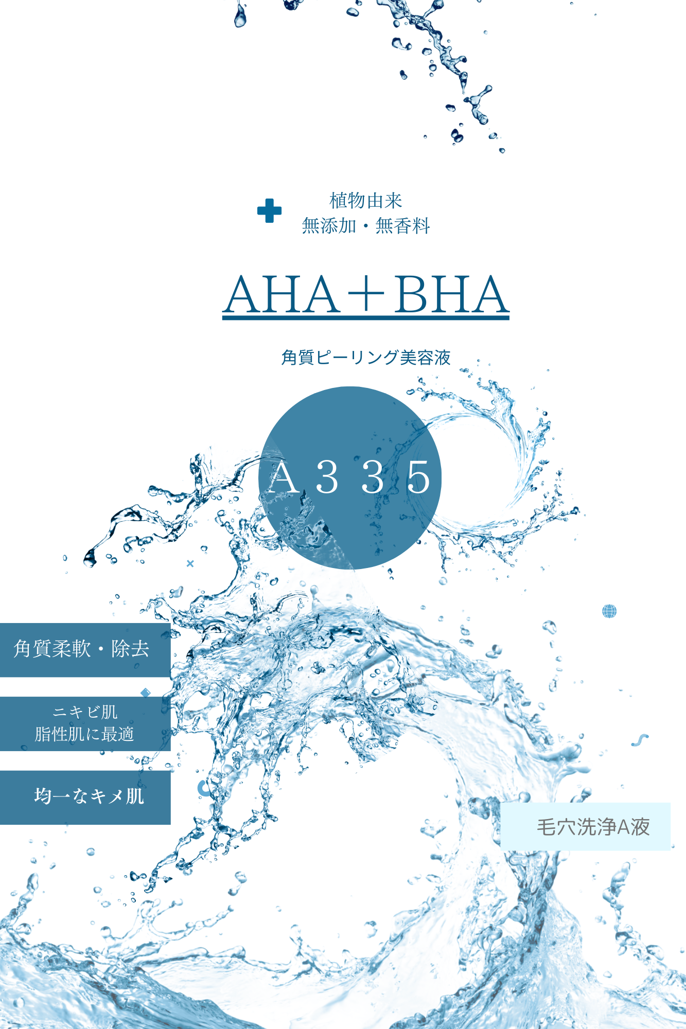 毛穴洗浄ピーリング美容液A液　【AHA/BHA】