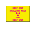 �������ޡ������ƥå�����KEEP OUT RADIATION AREA  SMALL