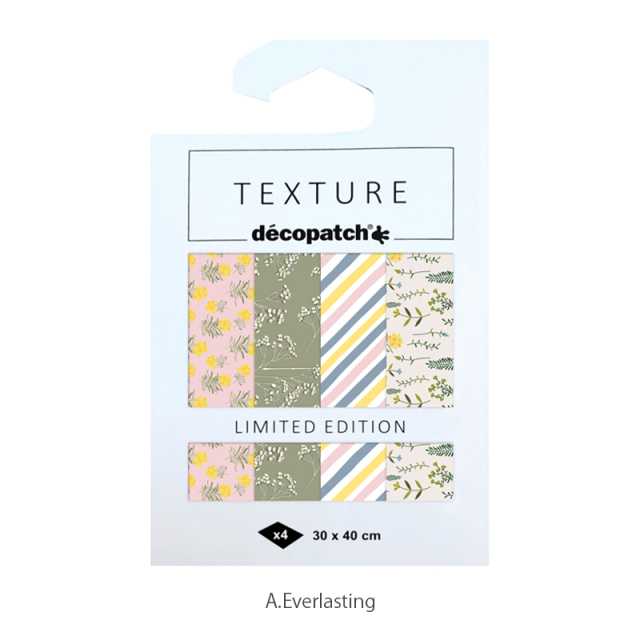 【2021年新柄】デコパッチペーパー TEXTURE 4枚セット