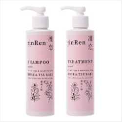 rinRen シャンプー&トリートメントセット200ml ローズ&ツバキ