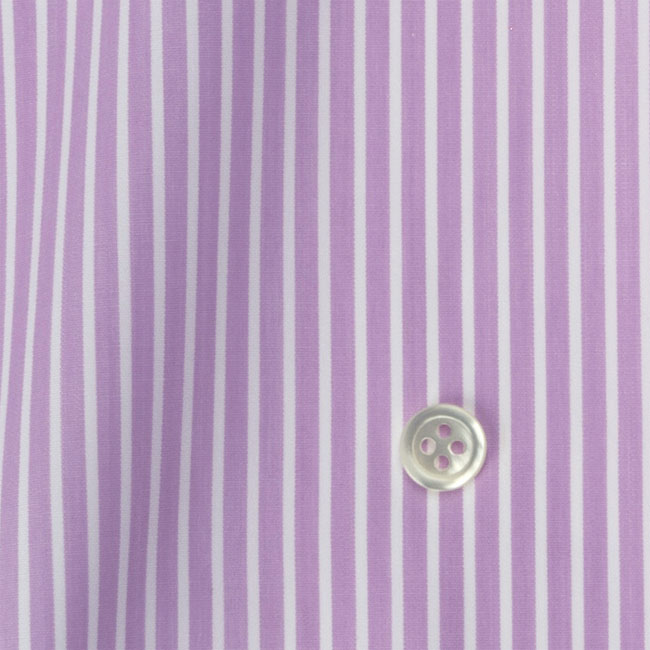 レディースパターンオーダーシャツ(デザイン) 純綿 ピンク×ホワイトストライプ 【S73SKFX25】