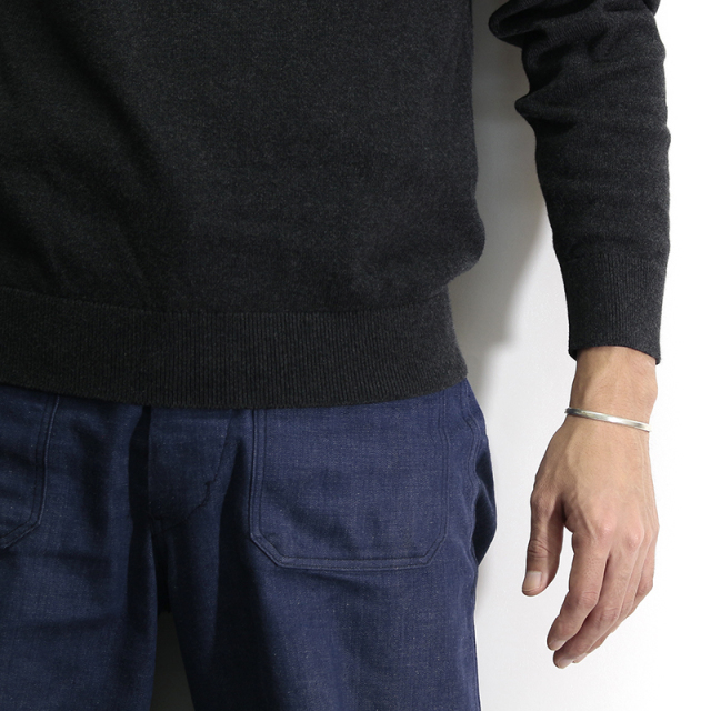 ホースシューチャームバングル - シルバー×K18イエローゴールド SYMPATHY OF SOUL(シンパシーオブソウル) Horseshoe Charm Bangle - Silver×K18Yellow Gold
