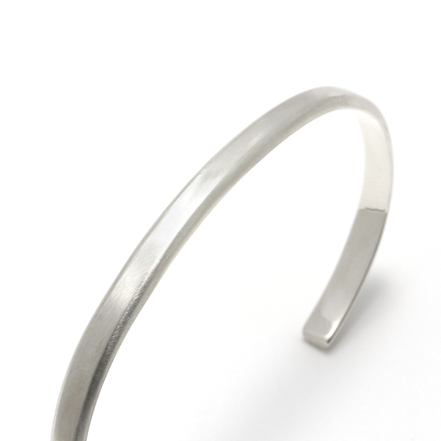 Horseshoe Charm Bangle - Silver×K18Yellow Gold