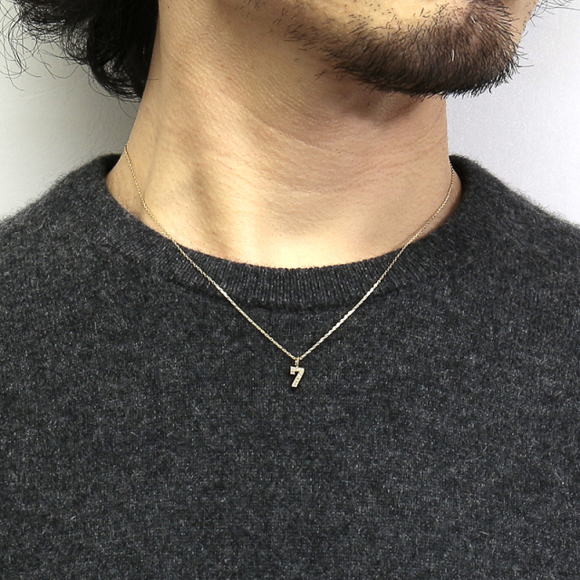 ナンバーネックレス - K18イエローゴールド w/ダイヤモンド GARDEL(ガーデル) NUMBER NECKLACE - K18Yellow Gold w/Diamond