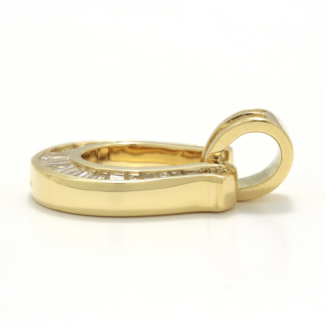 Horseshoe XL Pendant - K18Yellow Gold w/Tapered Diamond(ホースシューエクストララージペンダント - K18イエローゴールド w/テーパーダイヤモンド) SYMPATHY OF SOUL(シンパシーオブソウル) Horseshoe XL Pendant w/Tapered Diamond - K18Yellow Gold