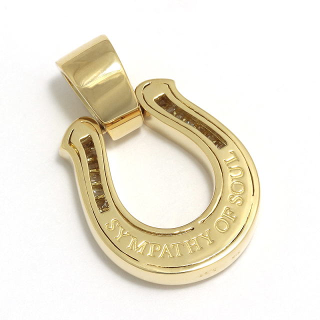 Horseshoe XL Pendant - K18Yellow Gold w/Tapered Diamond(ホースシューエクストララージペンダント - K18イエローゴールド w/テーパーダイヤモンド) SYMPATHY OF SOUL(シンパシーオブソウル) Horseshoe XL Pendant w/Tapered Diamond - K18Yellow Gold