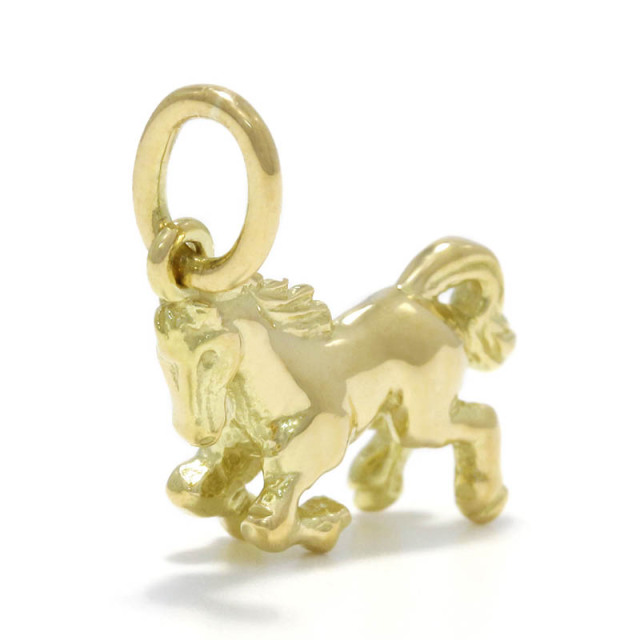 Small Horse Charm - K18Yellow Gold