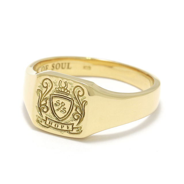 Small Signature Ring - K18Yellow Gold(スモールシグネチャーリング - K18イエローゴールド) SYMPATHY OF SOUL(シンパシーオブソウル) Small Signature Ring - K18Yellow Gold