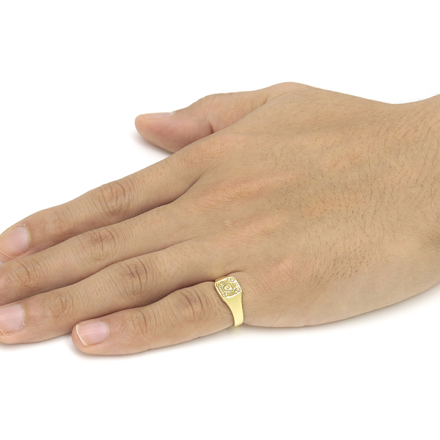 Small Signature Ring - K18Yellow Gold(スモールシグネチャーリング - K18イエローゴールド) SYMPATHY OF SOUL(シンパシーオブソウル) Small Signature Ring - K18Yellow Gold