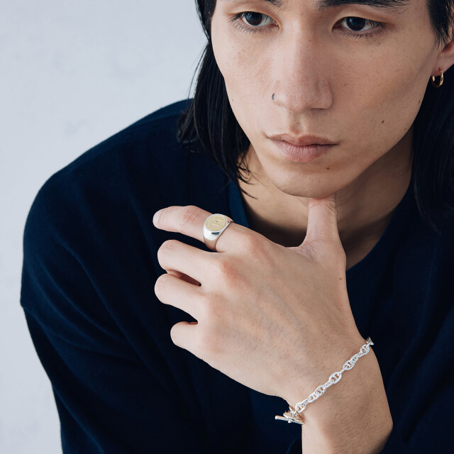 クラシックコインリング / ラックホース - シルバー×K18イエローゴールド SYMPATHY OF SOUL(シンパシーオブソウル) クラシックコインリング / ラックホース - シルバー×K18イエローゴールド