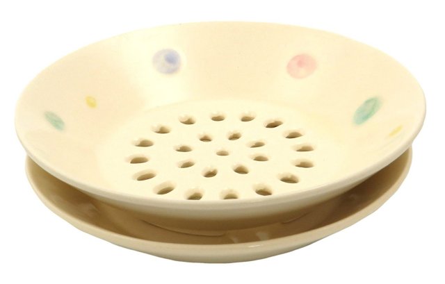 水切皿（かわいい）（手描き）（ドット）