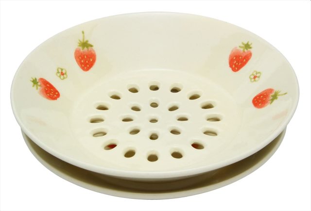 水切皿（かわいい）（フルーツと花）