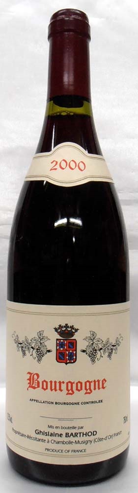 ��2000��Bourgogne Rouge/�֥르���˥塦�롼����(Ghislaine Barthod /�����졼�󡦥Х��)750ml