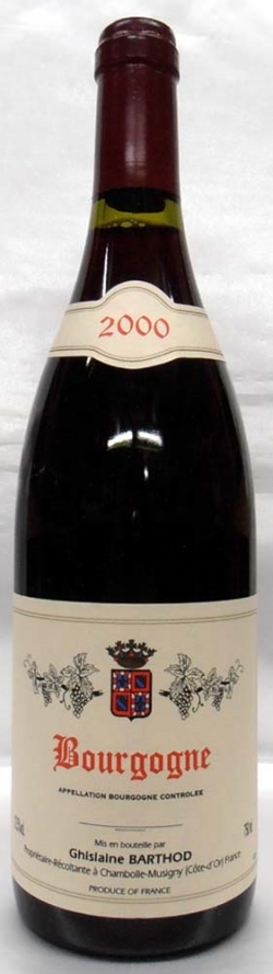 ��2000��Bourgogne Rouge/�֥르���˥塦�롼����(Ghislaine Barthod /�����졼�󡦥Х��)750ml
