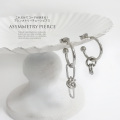 【4月新作】金属アレルギー対応 アシンメトリー チェーンピアス uneclat ワンエクラ un0039
