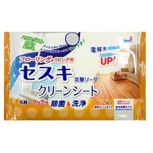 ▼3980円以上送料無料 (但し沖縄県、離島などは別途送料負担があります) 友和 セスキ炭酸ソーダ クリーンシート リビング２２枚はリニューアルにてシートがメッシュになりました。一般的なフローリングワ